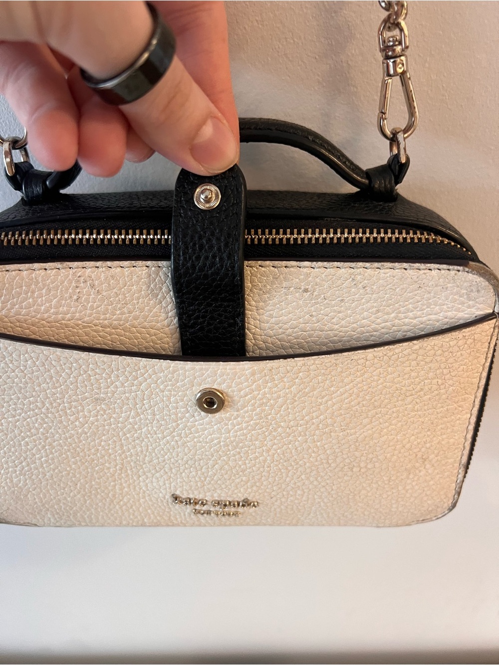 Kate Spade New York Black & White Crossbody Wallet Purse - Picture 9 of 9